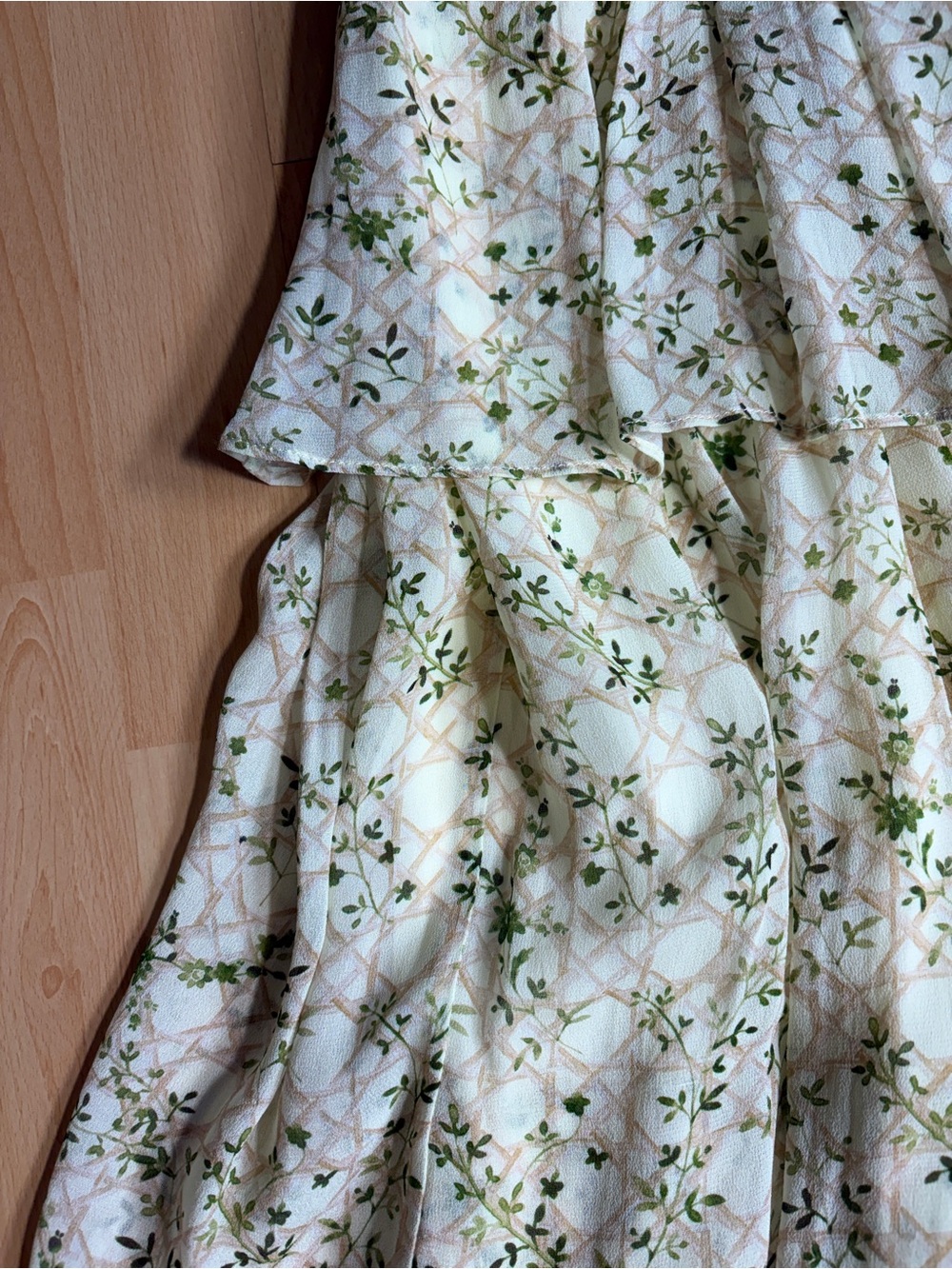 Hill House NWT The Elise Nap Dress in Basketweave Vine Butter Yellow Tiered Maxi - Picture 8 of 16